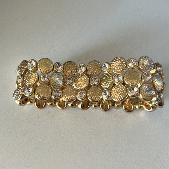 GOLD BRACELET 3 layers one size - Picture 3 of 6